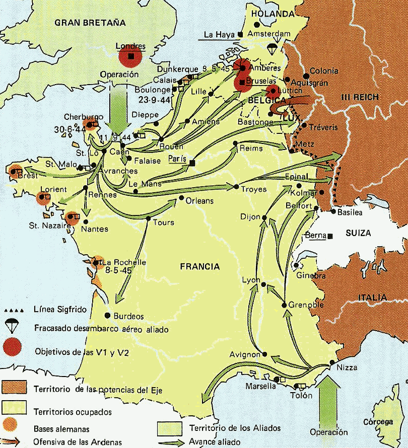Высадка во франции. Операция в Нормандии 1944 карта. Нормандская операция 1944 карта. Высадка в Италии 1943. Освобождение Франции 1944 карта.